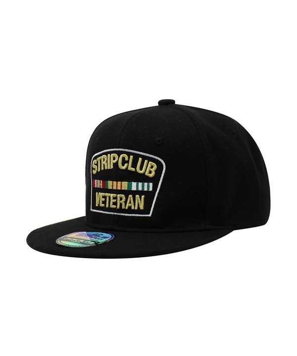 ChoKoLids Strip Club Veteran Snapback Dad Hat - Flat Visor Baseball Cap Dad Hat - Sb Black - CF188Z9R68G