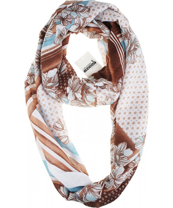 Vivian & Vincent Soft Light Elegant Sheer Infinity Scarf - C3 - CJ186ZCDLQC