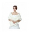 Diyouth Ivory Shawl Wrap Faux Fur Scarf Stoles for Wedding Dresses - Ivory - CM11PPFEFKX