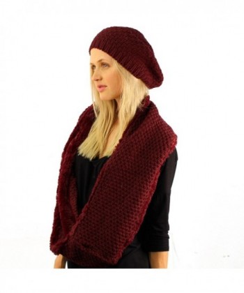 Winter Beret Infinity Hat Scarf