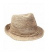 San Diego Hat Company Women's Crochet Raffia Fedora Hat - Nougat - C212N2W7IZY