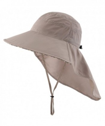 Home Prefer Men's Quick Dry Wide Brim Sun Hats With Neck Flap Fishing Hat UPF50+ - Light Gray - CS184EAOZOG