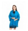 Gift Box Saferin Ladies Cashmere Scarf Wool Winter Warm Shawl Wrap Stole for Women - Teal-medium Thick 300g - C4185RQ6W3U