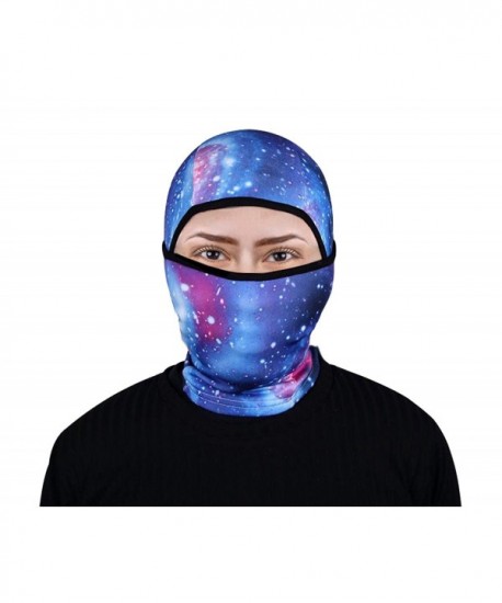 IRELIA Balaclava Printed Fleece Windproof Ski Full Face Mask-Motorcycle Tactical Hood - Starlit Sky Blue - C8188U97XAO