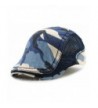 YCHY Cotton Flat Cap Duckbill Hat Newsboy Ivy Irish Cabbie Scally Cap - Dark Blue-with Side Mesh - CC17YCL9KN4
