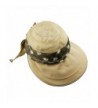 Samtree Womens Wide Large Brim Sun Hat 2 in 1 Golf Tennis Beach Visor Cap - Khaki - CF12HKGRRFJ