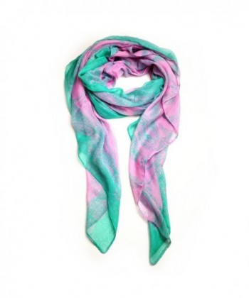 Paskmlna Women's Lightweight Paisley Printed Soft Large Wrap Scarves - 7721-green Pink - C5126VJPPEL