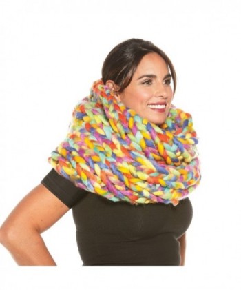 Women's Oversized Braided Infinity Scarf - CG188I67MIN