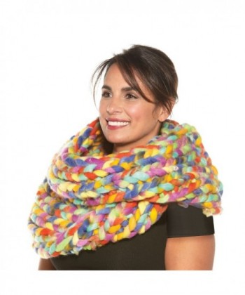 Womens Oversized Braided Infinity Scarf in Cold Weather Scarves & Wraps
