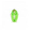 Feriamode Crinkle Solid Infinity Scarf - Lime Green - CH12I1VZ1WX