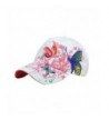 Etosell Flowers Butterfly Embroidered Golf Hat Adjustable Baseball Cap - White - C21241691BJ
