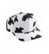 Otto Caps Cow Pattern Cotton Twill Pro Style Cap - Black/White - C411U5JWNNZ