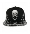 Trendy Apparel Shop Skull Bandana Embroidered Snapback With Paisley Print Flatbill Cap - Black - CD186NQLQZ0