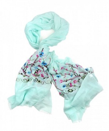 NYFASHION101 Womens Floral Embroidered Spring in Fashion Scarves