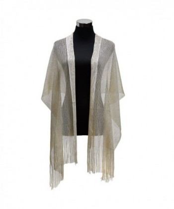 KaKaxi Glitter Sparkle Weddings Champagne in Wraps & Pashminas