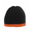 Augusta Sportswear Adult Two-Tone Knit Beanie - Black/Orange - CQ11RGIE9GH