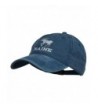 Maine State Moose Embroidered Washed Dyed Cap - Navy - CV11P5HWJZJ