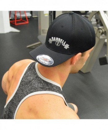 Barbell FlexFit Fitted Soft Mesh in Men's Baseball Caps