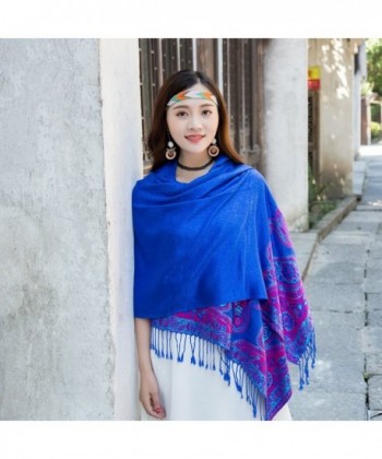 Women Paisley Pashmina Shawl Embroidery in Fashion Scarves