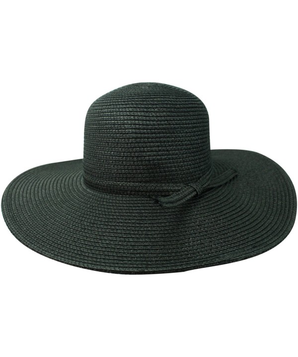 Black Flat Brim Sun Hat - CP1130UHV6F