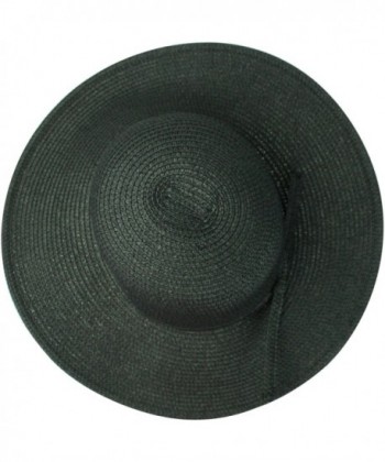 Black Flat Brim Sun Hat in Women's Sun Hats