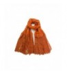 Women Lightweight Fashion Lace Scarf Solid Color Wrap Shawl Gzcvba Soft Evening Coverup - Dark Orange - CJ185D57H2Q