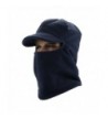 Home Prefer Mens Balaclava Fleece Hood Windproof Face Mask Skull Cap with Visor - Navy Blue - CP12N728EVQ