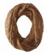 D&Y Women's Cable Knit Single Loop Infinity Scarf - Taupe - C611WD3XKK1