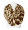 Peach Couture Striped Houndstooth Infinity in Fashion Scarves