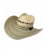 Mexican Palm Western Sombrero Cowboy Hat Safari Sun Lifeguard Gardener SPF Big Brim - Natural - CH12EXR4819