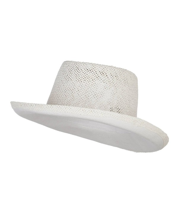 Gambler Shape Toyo Hat - White - C412ENSC9HN