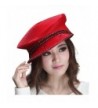June's Young Ladies Church Hats Party Hats 100% Polyester Royal Blue Red 2 Colors - Red - CU11OI9T78R