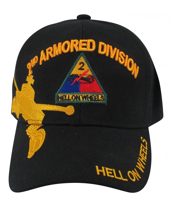 US Warriors U.S. Army 2nd Armored Division Baseball Hat One Size Black - CF11KFSK70H