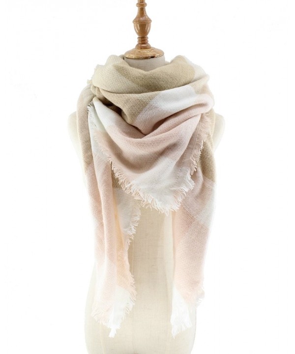 Jiao Miao Warm Blanket Scarves Elegant Soft Scarf Wrap Shawl - 161101-beige - CV12NSMUSF4