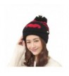 Alexstudio Women's Fashion Women Girl Warm Winter Knitted Hats Outdoor Mask Cap - Black - CM127YH5GBL