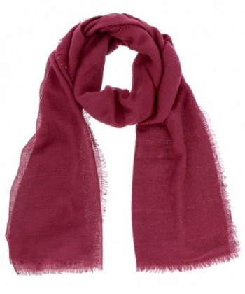 7 Seas Republic Women's DISTRESSED-HEM OBLONG SCARF - Burgandy - CT12O37YM61