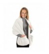 Fleece Wrap Shawl With Pockets- 66"L - Winter White - CE11P3DC5ZJ