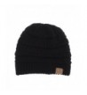 Yourstyle USA Trendy Warm Chunky Soft Stretch Cable Knit Slouchy Beanie - Black - C7120J4P7FV
