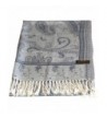 CJ Apparel Kyelong Design 2 Ply Reversible Shawl Pashmina Scarf Wrap Seconds NEW - Silver Grey - CR128VD9OXX