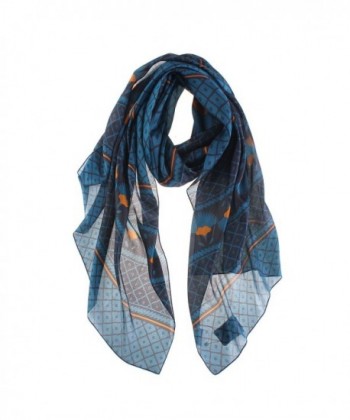 Soft Stylish Shawl Wrap- Lightweight Fabric PAJ Scarf by YS.AU-Navy-Large - C2180QRXZHO