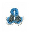 Win8Fong Women Fashion Cashmere 78" X 28" Long Soft Solid Pashmina Shawl Wrap Stole Scarf - Blue - CP11QYARQWV