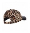 Leopard Print Cap Leather Bill in Women's Baseball Caps