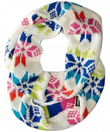 Muk Luks Women's Candy Coated Snowflake Eternity Scarf - Candy Coated - C411NG0O8FB