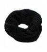 Wrapables Winter Warm Infinity Scarf Thick Ribbed Knit Circle Loop Scarf - Black - CO12N21UZ8K