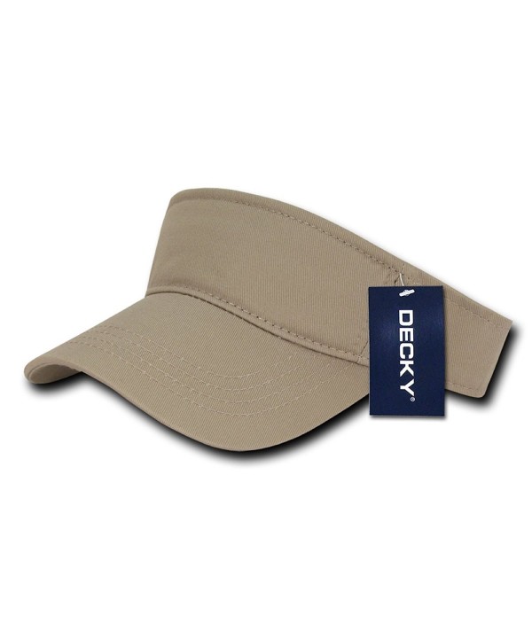 DECKY Sports Pre-Curved Bill Comfort Fit Visor Cap - Khaki - C012D82DPFZ