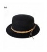 Simonetta Cool Beach Straw Hat - Black - C817XWEG89X