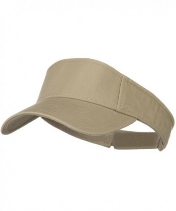 Superior Garment Washed Cotton Twill Sun Visor - Khaki W38S35F - C81108HNDDN