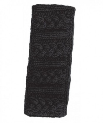 Nirvanna Designs HB03 Cable Headband with Fleece - Black - CW11H7REI8V