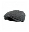 Men's Classic Herringbone Tweed Wool Blend Newsboy Ivy Hat - Grey - C91214KFOFR