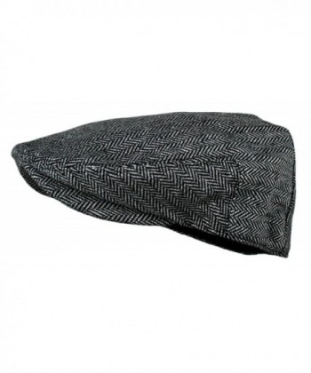 Classic Herringbone Tweed Blend Newsboy in Men's Newsboy Caps